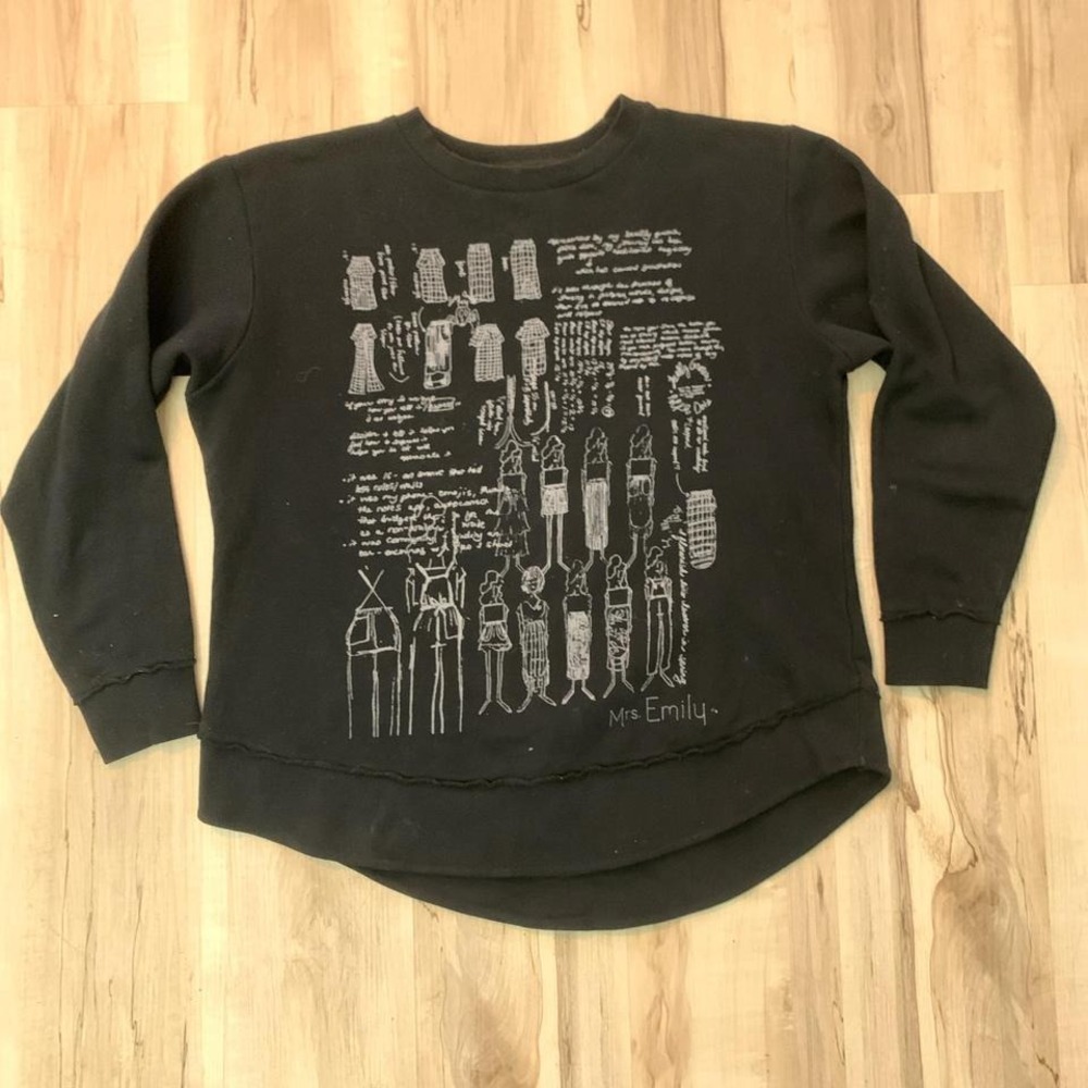 Mrs. Emily‎ graphic sweatshirt sketchbook illustrations Medium